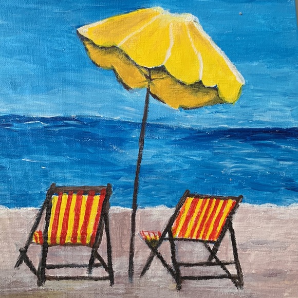 “Summertime “ original acrylic painting - Picture 2 of 4